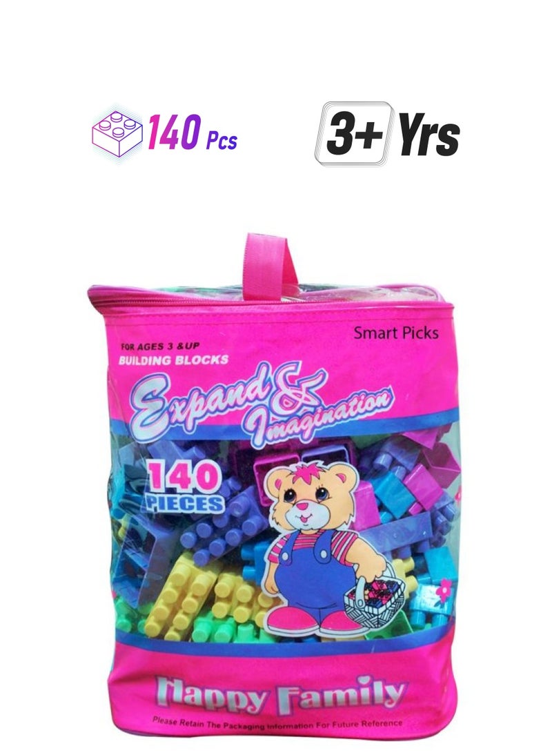 Smart Picks HJ3833 140-Piece Expand And Imagination Happy Family Building Set HJ3833 140 3+ Years  - Image 1