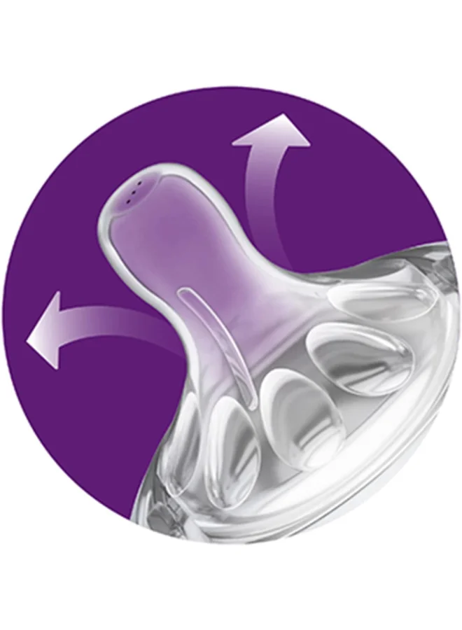 PHILIPS AVENT Pack Of 2 Avent Natural Response Nipple Flow 6 Thick Feed (6M+)