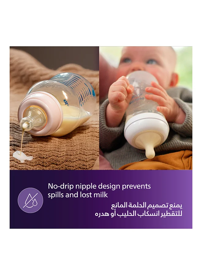 Philips Avent طقم حلمات الرضاعة المطاطية مكون من قطعتين - للأطفال من عمر 6 أشهر وأكبر