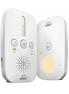 DECT Baby FHSS Audio Monitor With Crystal Clear Sound - White