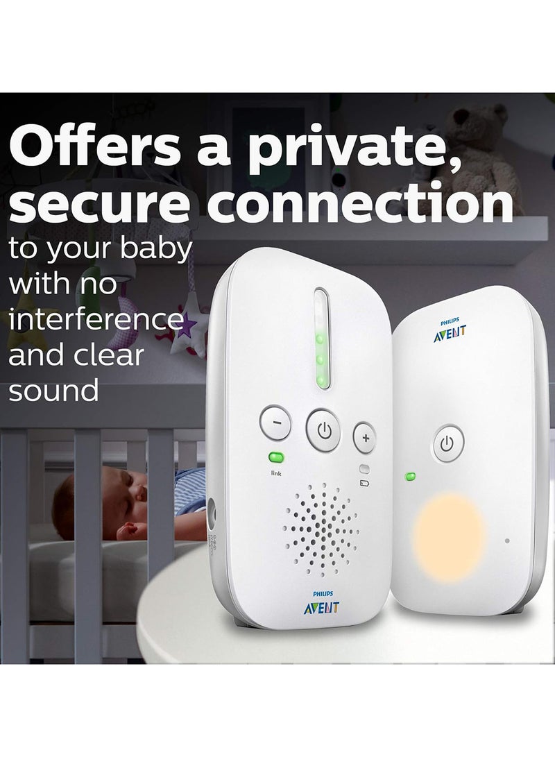 PHILIPS AVENT - DECT Baby FHSS Audio Monitor With Crystal Clear Sound - White - Image 1