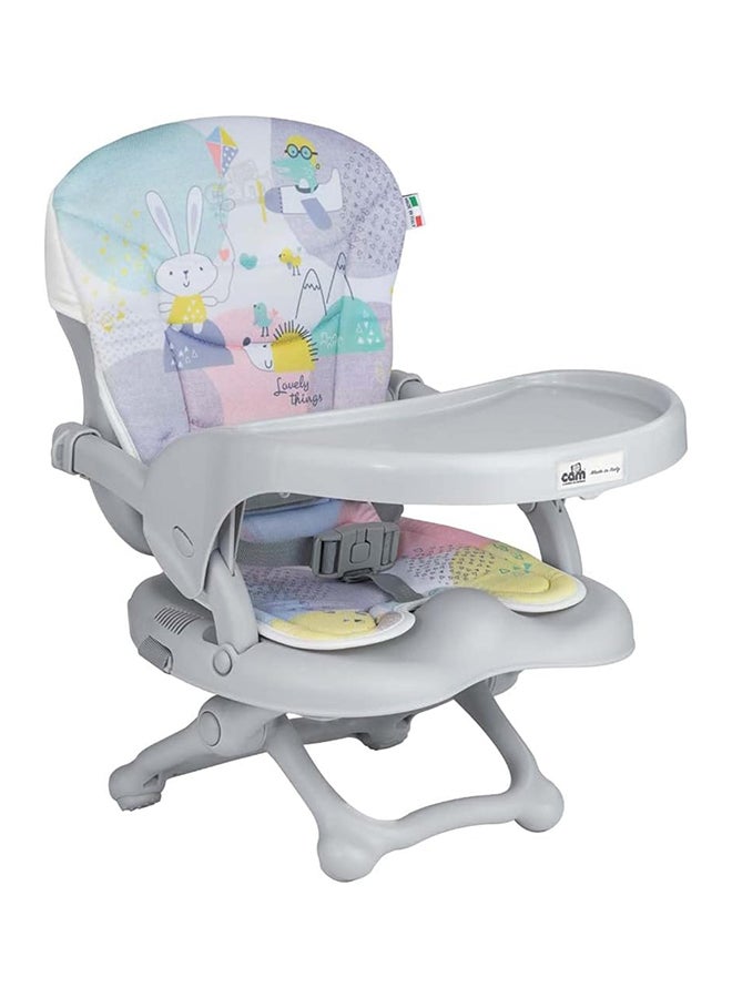 cam Smarty Booster Baby Feeding Chair, Snack Seat, Smart Pop, Portable, Booster Seat With Tray Eating, Dinning Lightweight, Compact Fold, Travel, Camping - Kites And Balloons  - Image 1