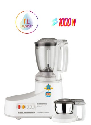 Powerful Mixer Grinder, 2 Stainless Steel Jars, Compact And Versatile For Everyday Kitchen Use 1 L 1000 W MX-AC210S White - pnsku/N32628385A/45/_/1746520005/0ecbf872-a527-4143-9078-b87b73af1c54
