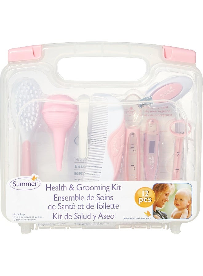 summer infant - 12-Piece Health And Grooming Kit, 0+ M - Pink/White - Image 1