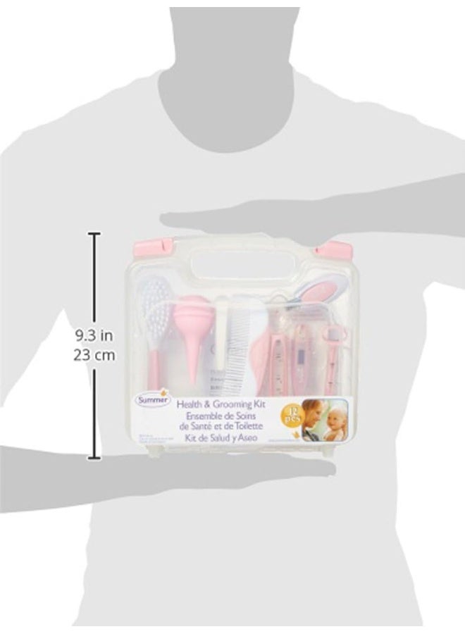 summer infant - 12-Piece Health And Grooming Kit, 0+ M - Pink/White - Image 1