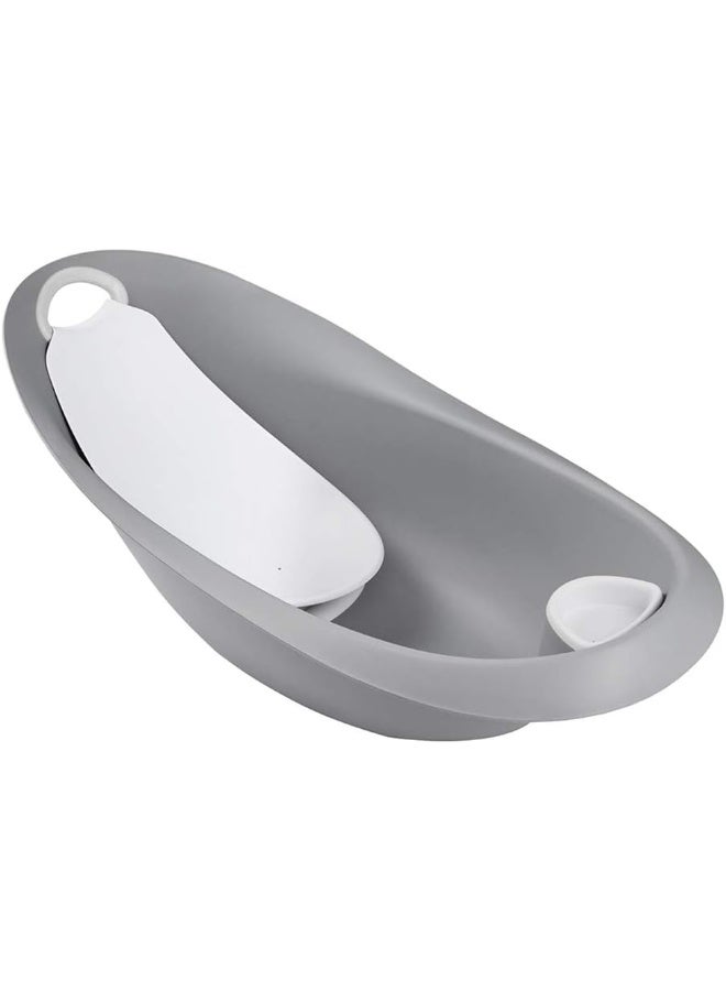 keeeper Baby Bath Tub With Plug - Grey/White  - Image 2