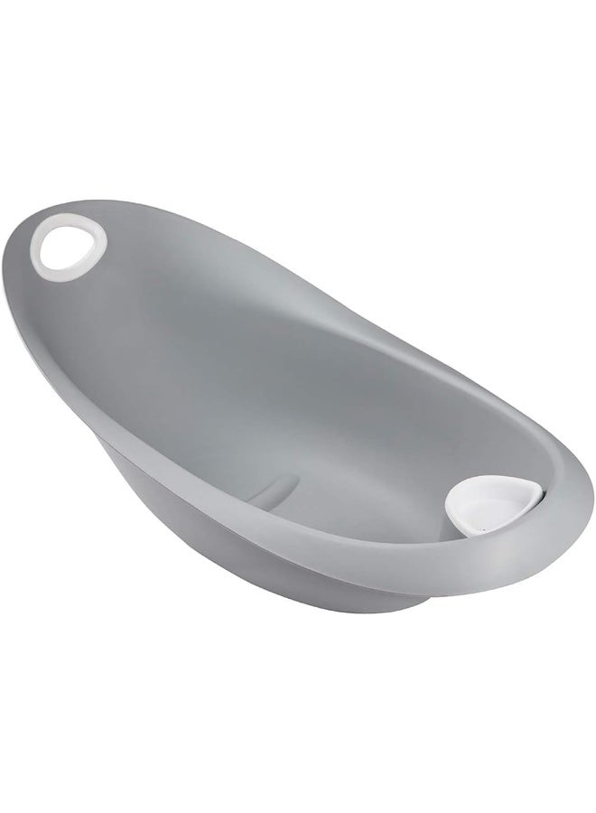 keeeper Baby Bath Tub With Plug - Grey/White  - Image 3