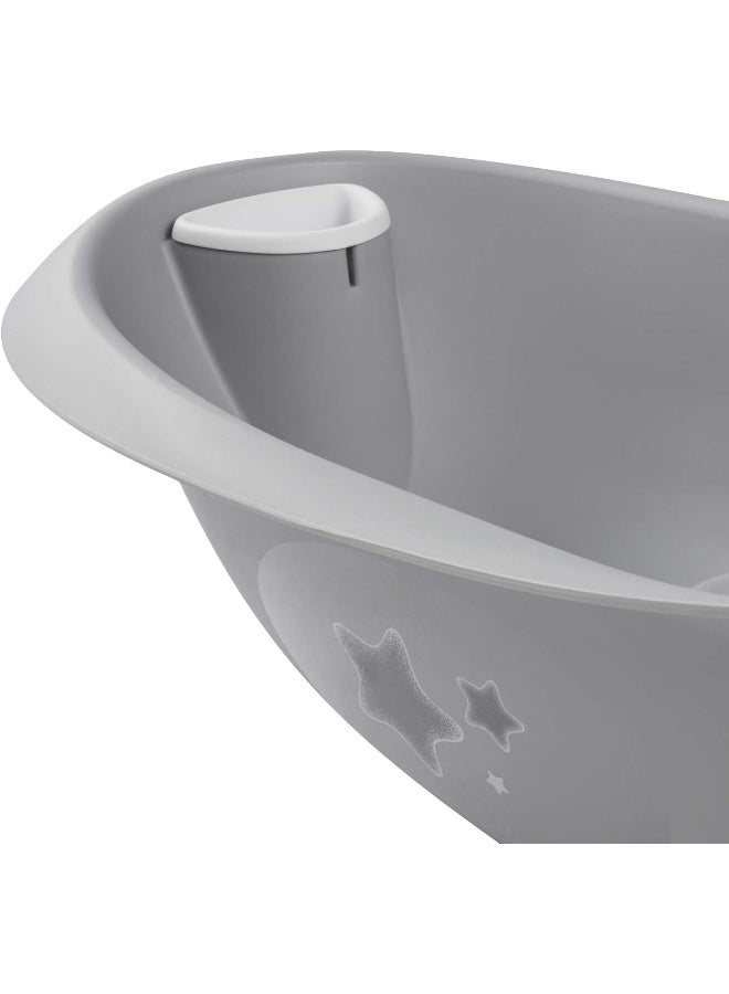 keeeper Baby Bath Tub With Plug - Grey/White  - Image 4