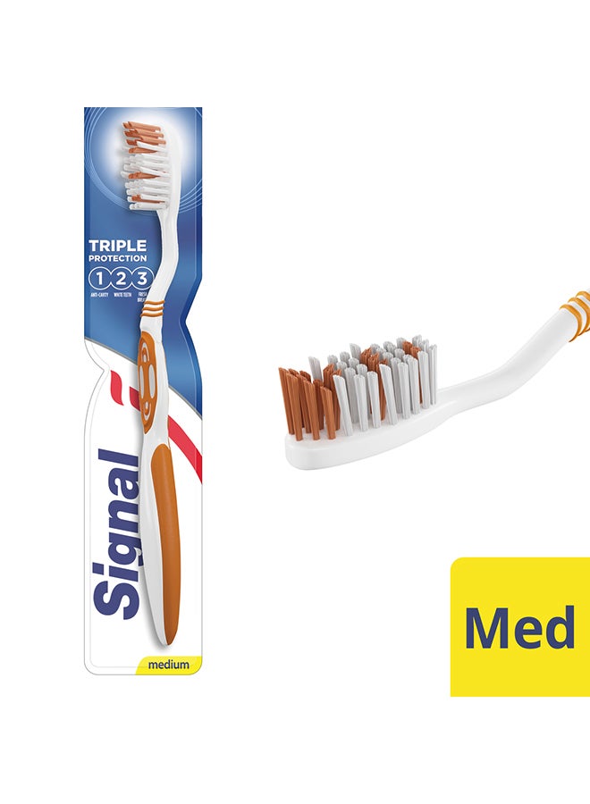 Signal Triple Protection Toothbrush Medium 1 Piece Multicolour - Image 4