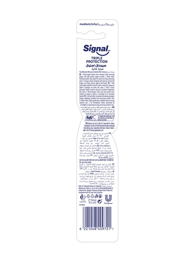 Signal Triple Protection Toothbrush Medium 1 Piece Multicolour - Image 3