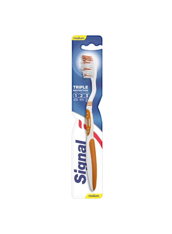 Signal Triple Protection Toothbrush Medium 1 Piece Multicolour - Image 1