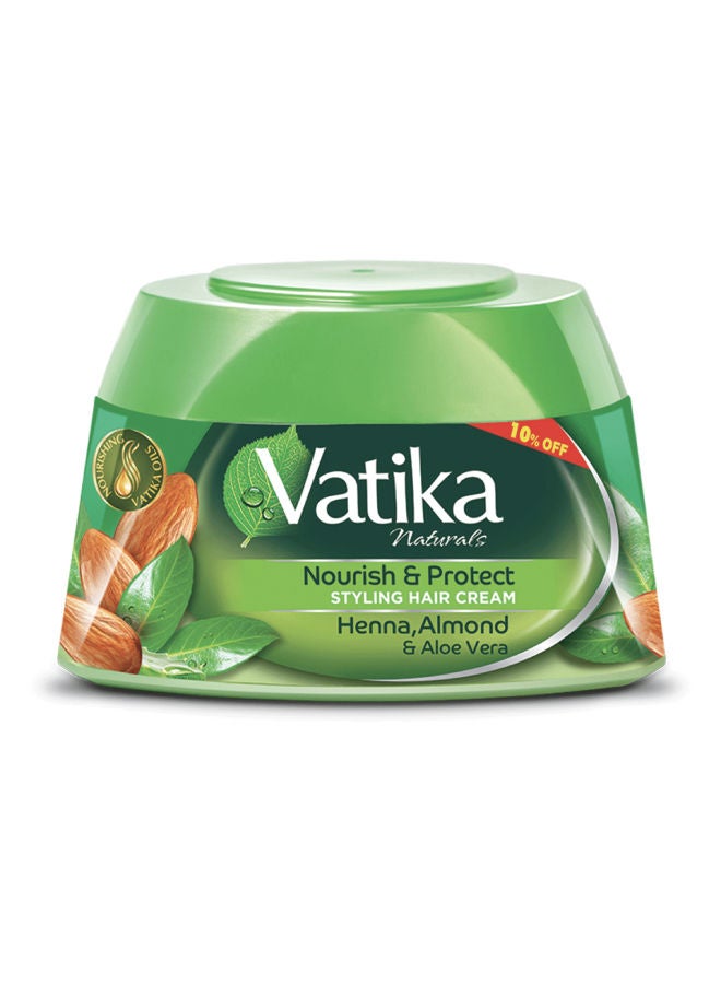 Dabur Vatika Naturals Nourish & Protect Styling Hair Cream 210 ml | Henna, Almond & Aloe Vera with Nourishing Vatika Oils 210.0ml - Image 2