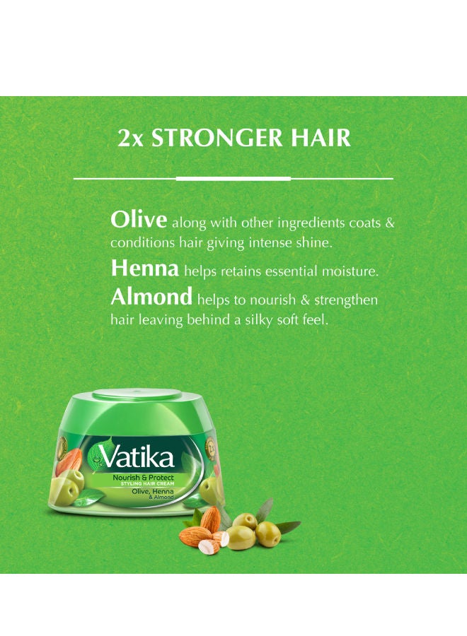 Dabur Vatika Naturals Nourish & Protect Styling Hair Cream 210 ml | Henna, Almond & Aloe Vera with Nourishing Vatika Oils 210.0ml - Image 4