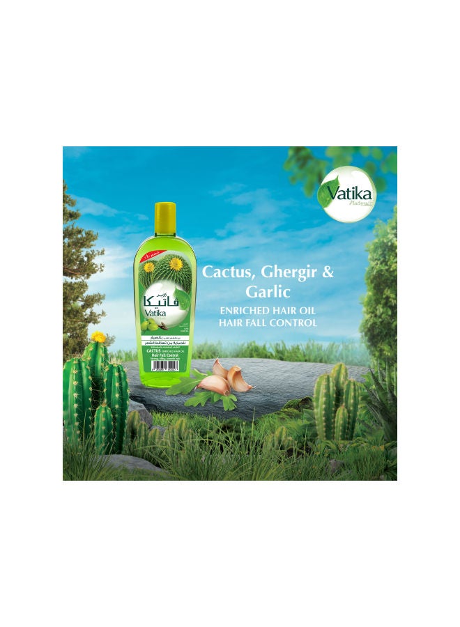 Dabur Vatika Naturals Cactus Enriched Anti-Hair Fall Oil 90ml + 10%OFF| Natural Extracts of Cactus, Olive & Cumin | For Strong & Smooth Hair 90.0ml - Image 4