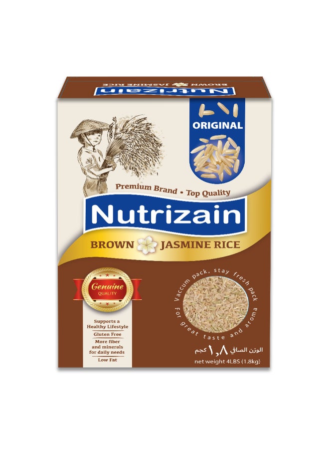 Nutrizain Brown Jasmine Rice Vacuum Packed For Longer Freshness 1.8kg  - Image 1