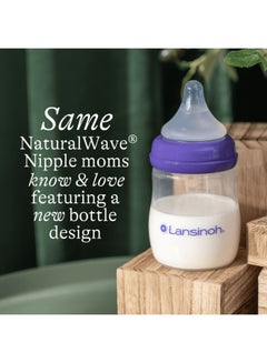 Lansinoh Babies For Breastfeeding Bottles, Slow Flow Nipples, Size S, 3 Count, 5 Fl Oz  - Image 4