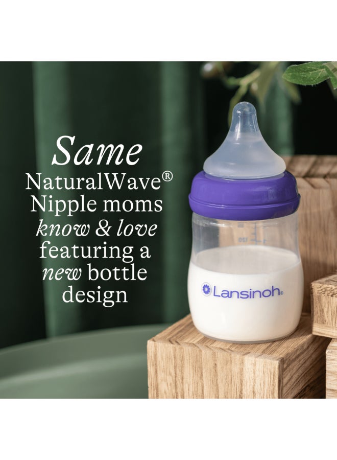 Lansinoh - Babies For Breastfeeding Bottles, Slow Flow Nipples, Size S, 3 Count, 5 Fl Oz - Image 1