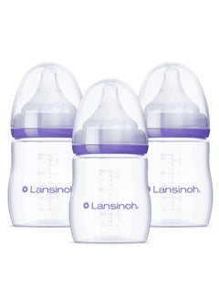Lansinoh Babies For Breastfeeding Bottles, Slow Flow Nipples, Size S, 3 Count, 5 Fl Oz  - Image 2