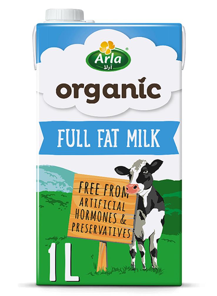 Arla Organic Milk Full Fat Plain 1Liters - Image 1