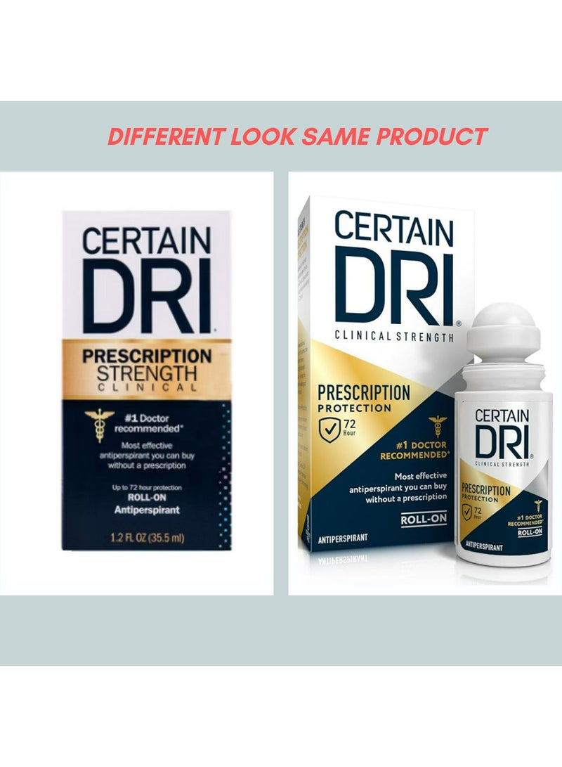 CERTAIN DRI Prescription Strength Clinical Roll-On Antiperspirant  - Image 1