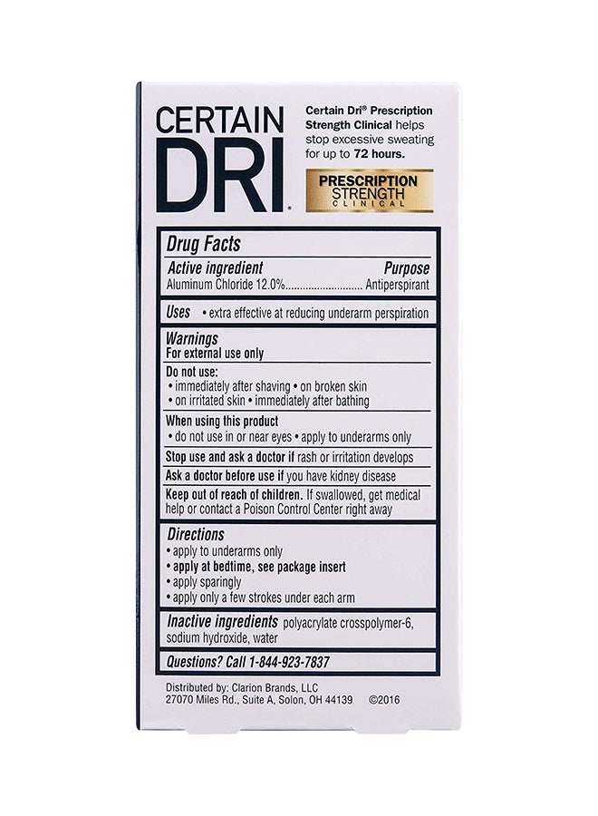 CERTAIN DRI Prescription Strength Clinical Roll-On Antiperspirant  - Image 3