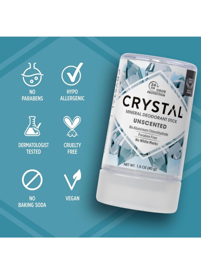 CRYSTAL ESSENCE Pack Of 2 Aluminium Chloride Deodorant Stick 2X40G  - Image 5