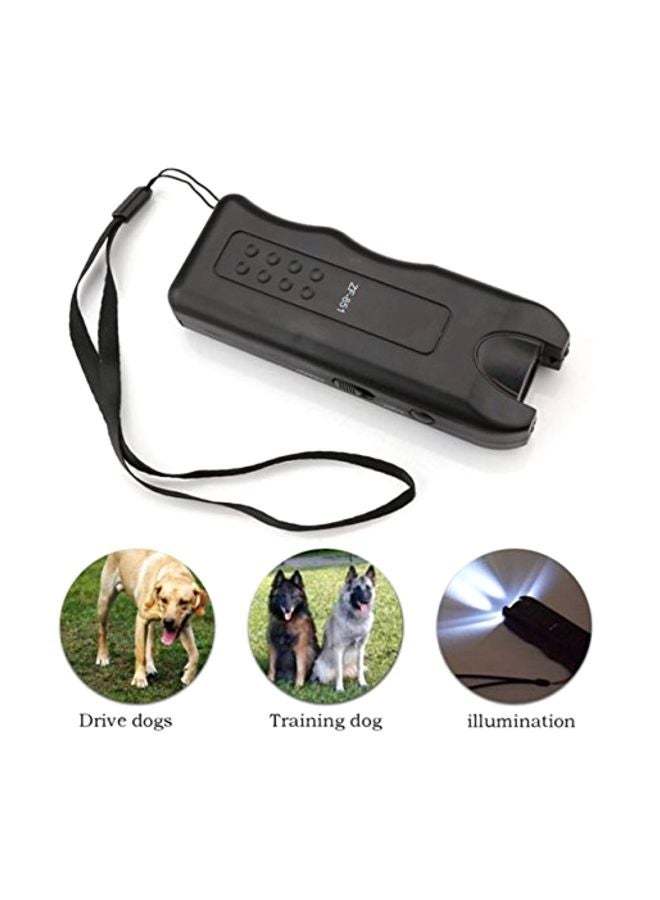 هابيي جهاز رادع وصاد للكلاب محمول باليد يعمل بالموجات فوق الصوتية ومزود بفلاش بإضاءة LED أسود - Image 3