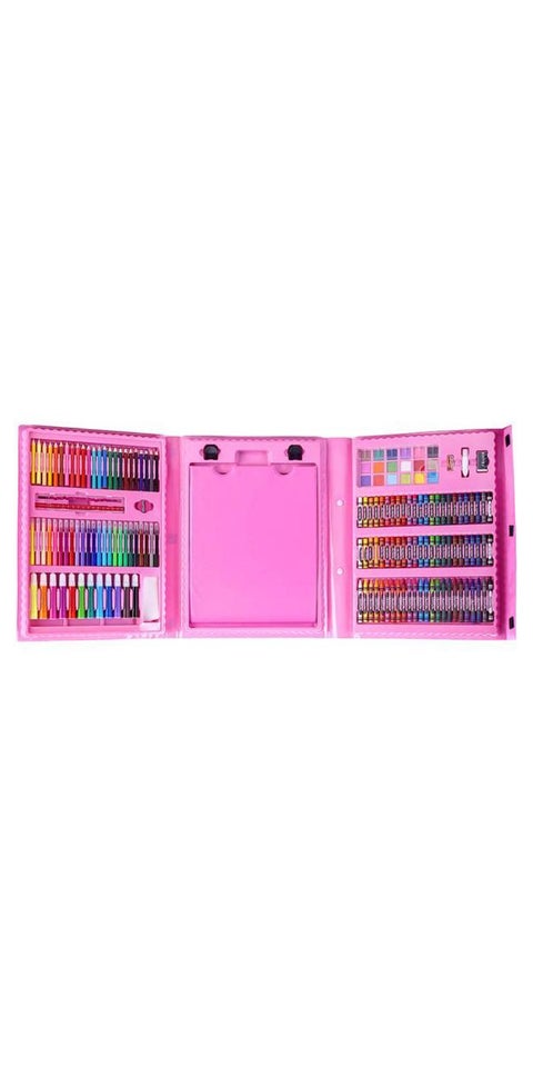 208-Piece Art Drawing Set Pink/Blue