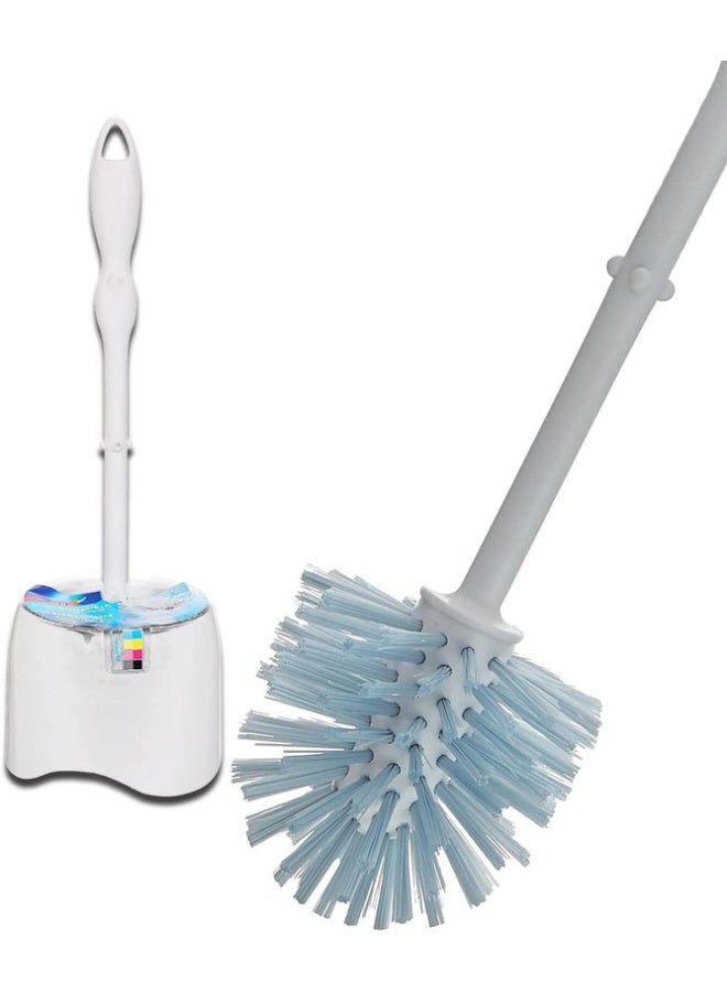 فيليدا مجموعة فرش تنظيف المرحاض صديقة للبيئة، تزيل البقع العنيدة، حامل مفتوح، صديقة للبيئة - أبيض/أزرق - Image 1