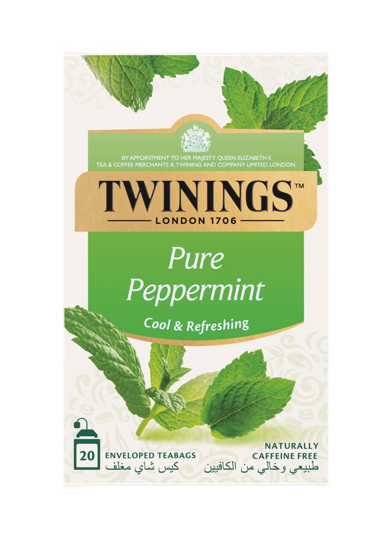 Twinings Pure Peppermint Tea 20 Bags 40grams  - Image 1
