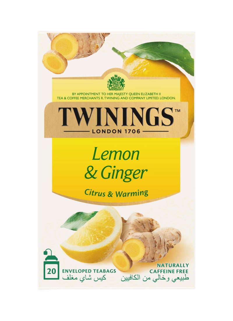 Twinings Infuso Lemon And Ginger Tea 20 Bags 1.5grams  - Image 1