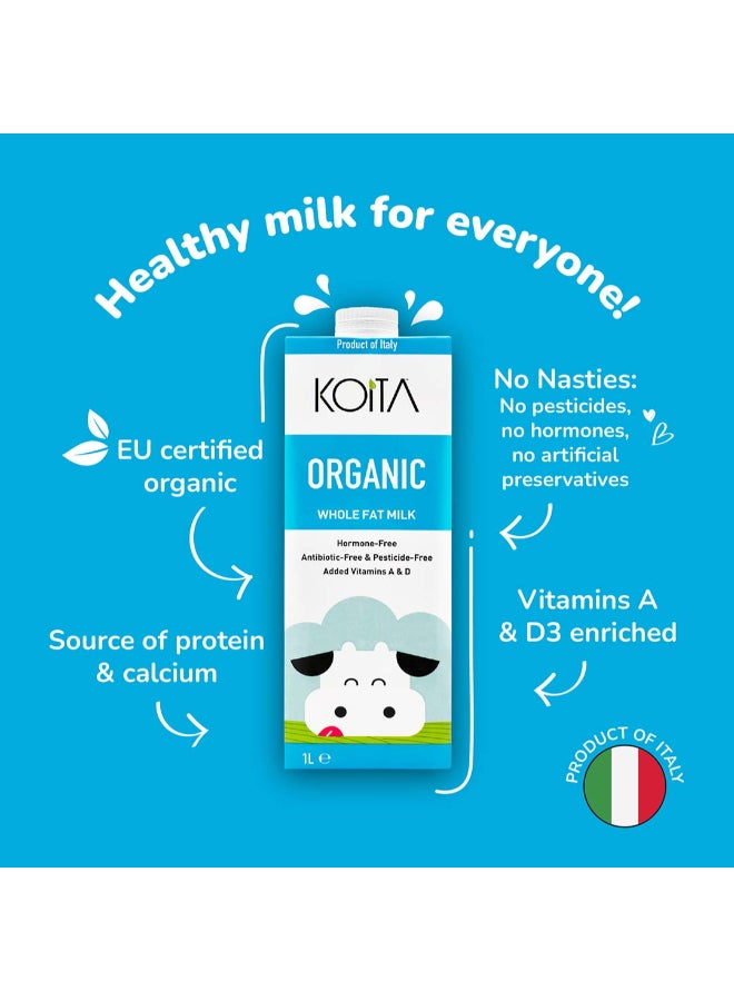 Koita Organic Whole Full Fat Milk Plain 1Liters  - Image 3