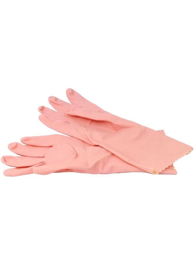 Vileda - Reusable Sensitive Gloves L, Natural Latex, Protective, Touch Sensitive, Comfortable and Fit Pink/Beige L - Image 1