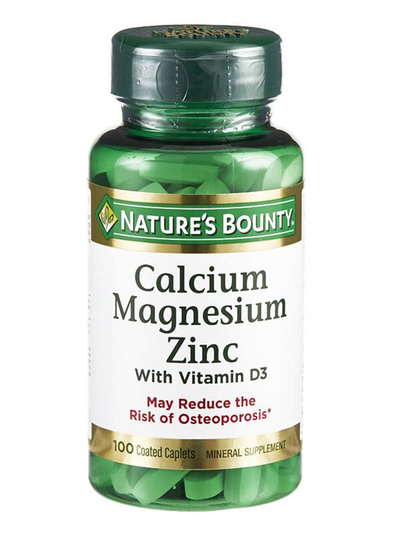 NATURE'S BOUNTY Calcium Magnesium Zinc Dietary Supplement - 100 Capsules  - Image 1