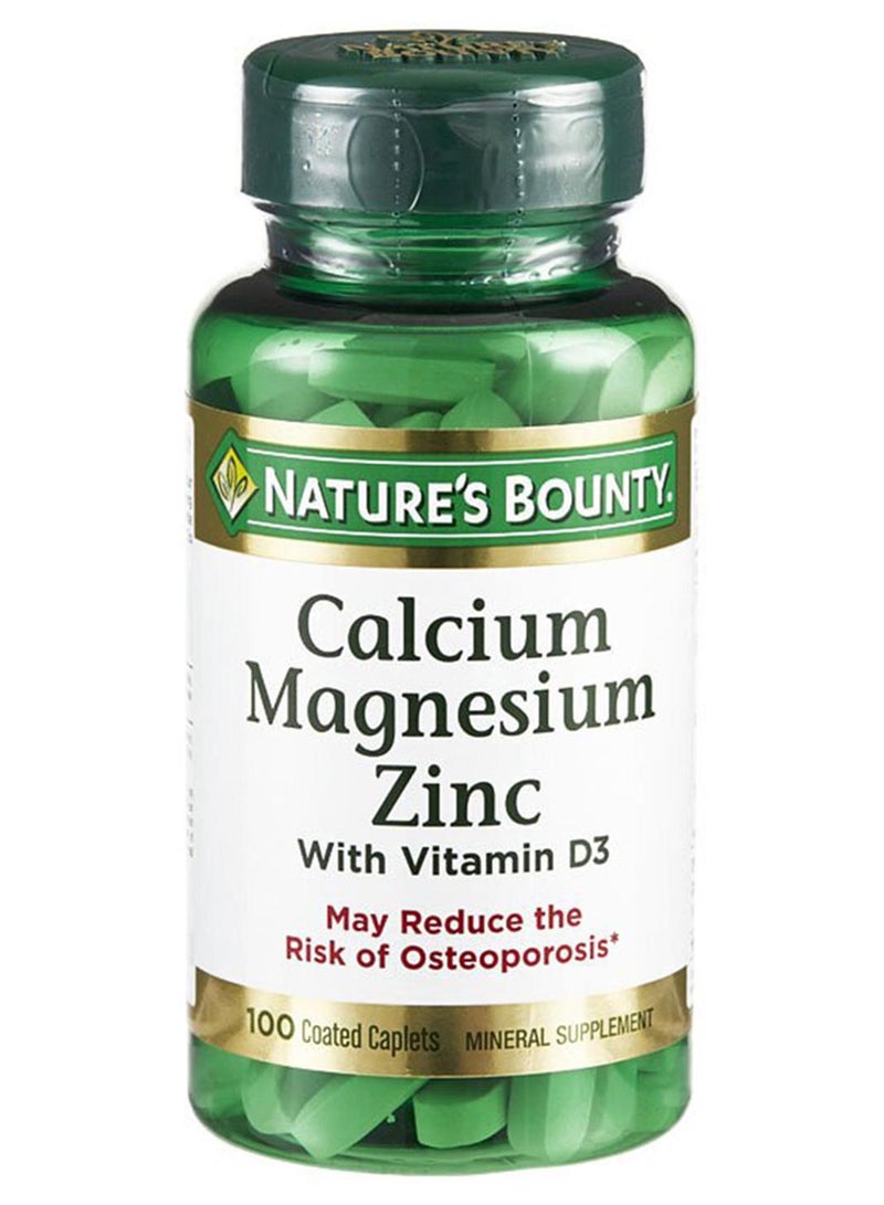 ناتشرز باونتي مكمل غذائي يحتوي على الكالسيوم والمغنيسيوم والزنك - 100 كبسولة - Image 1
