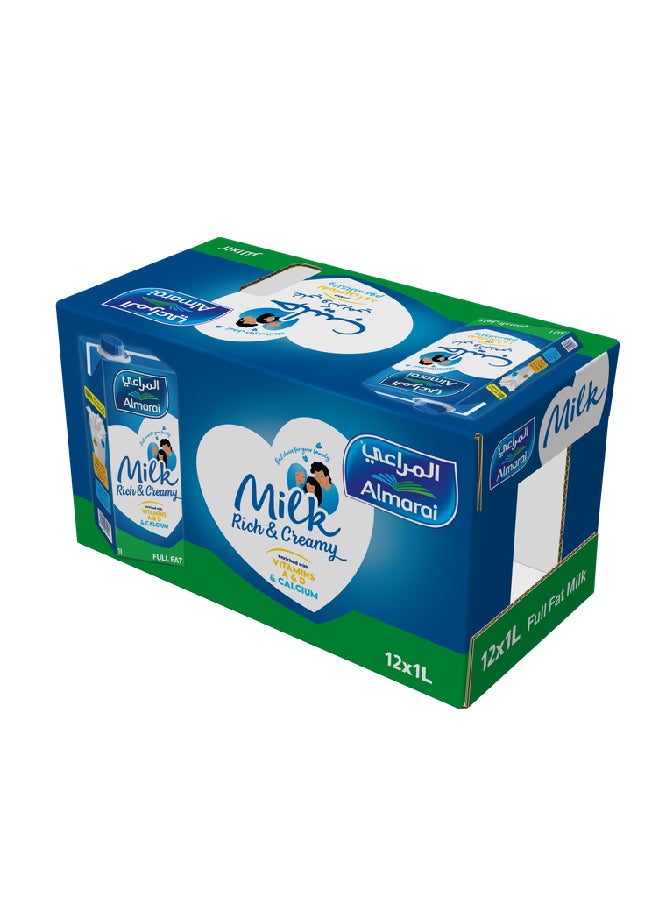 Long Life Milk Rich & Creamy Plain 1Liters Pack of 12