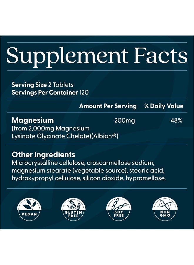 Doctor's BEST - High Absorption Magnesium 100% Chelated With Albion Minerals Diatery Supplement 100 Mg - 240 Tablets - Image 1