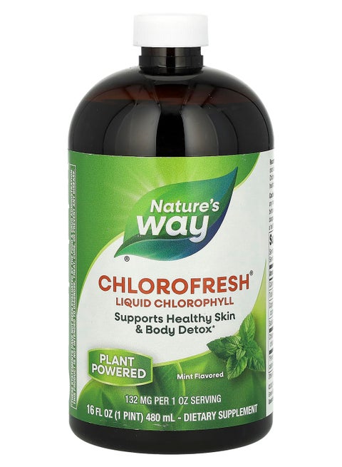 Chlorofresh Liquid Chlorophyll Mint 132 Mg 16 Fl Oz 480 Ml