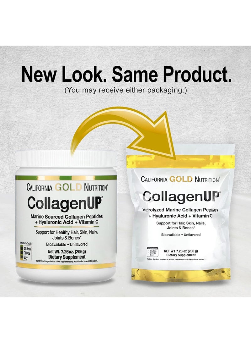 California Gold Nutrition - Collagen UP, Unflavored, 7.26 oz (206 g) Packaging May Vary - Image 1