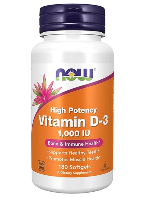 Vitamin D-3 1000 IU 180 Softgels