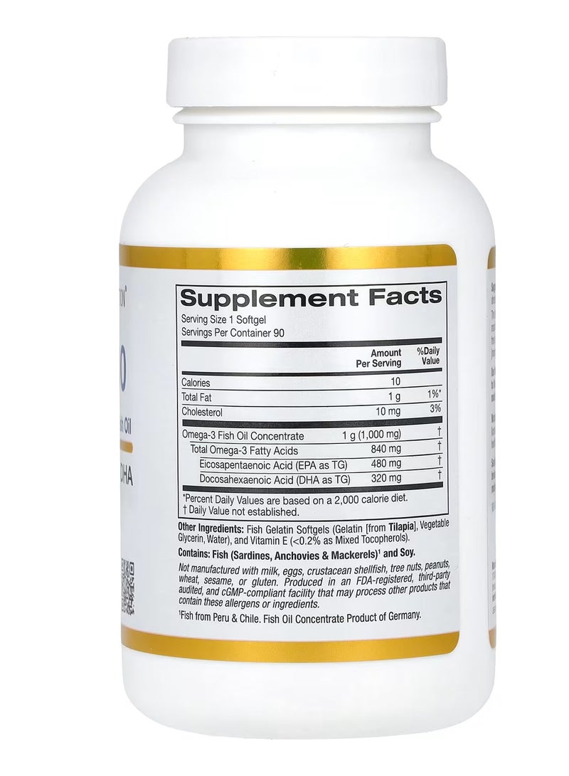 California Gold Nutrition Omega 800 Ultra Concentrated 3 Fish Oil 90 G Softgels  - Image 2