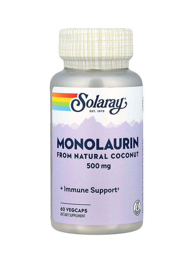 Solaray Solaray, Monolaurin, 500 mg, 60 VegCaps  - Image 1