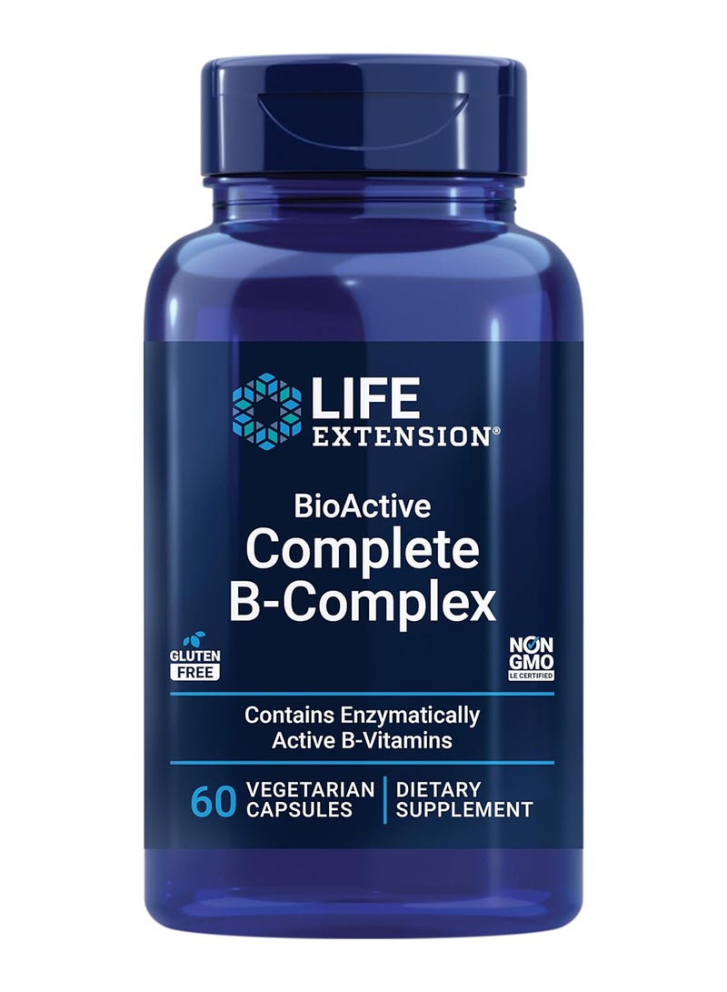 Life Extension BioActive Complete, B-Complex, 60 Vegetarian Capsules Packaging May Vary - Image 1