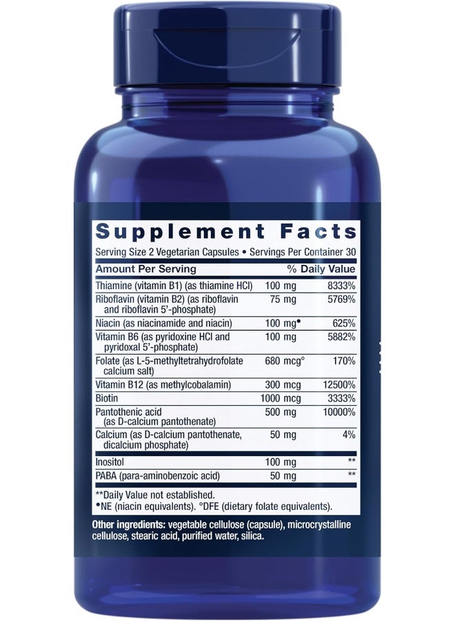 Life Extension BioActive Complete, B-Complex, 60 Vegetarian Capsules Packaging May Vary - Image 2