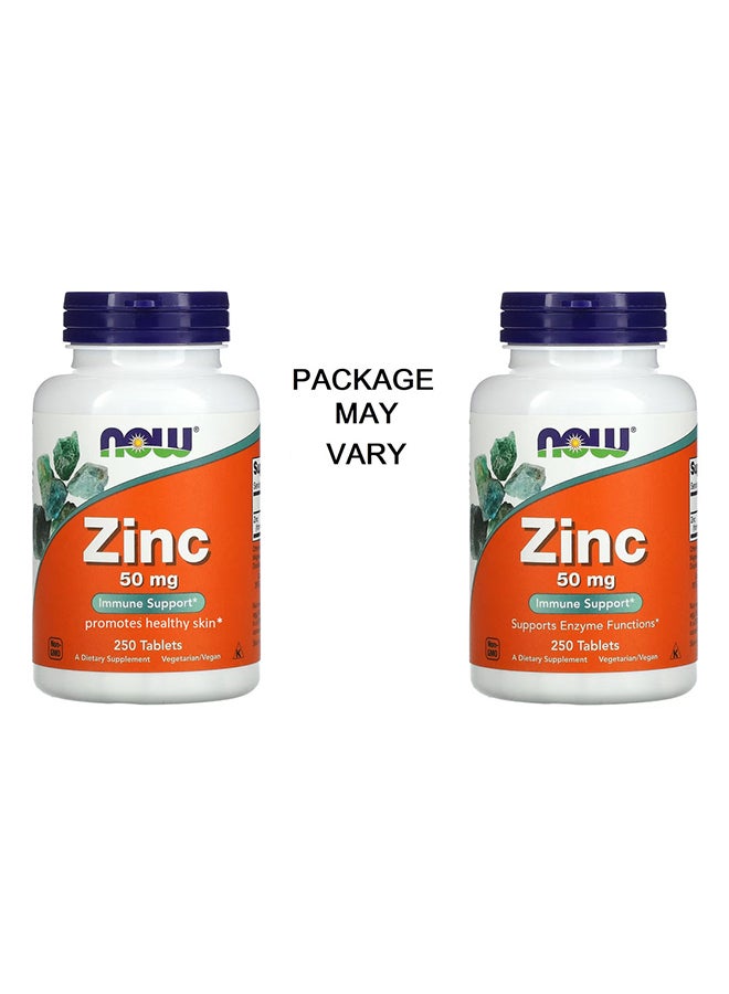 Now Foods - Zinc 50 Mg Immune Support Dietary Supplement 250 Tablets - Image 1