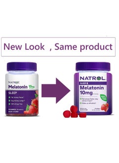 NATROL Strawberry Melatonin Dietary Supplement 10mg - 90 Gummies  - Image 1