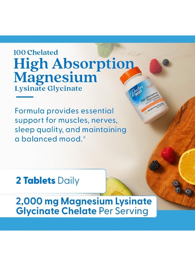 Doctor's BEST - High Absorption Magnesium Lysinate Glycinate 240 Tablets Packaging May Vary - Image 1