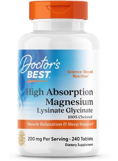 High Absorption Magnesium Lysinate Glycinate 240 Tablets Packaging May Vary