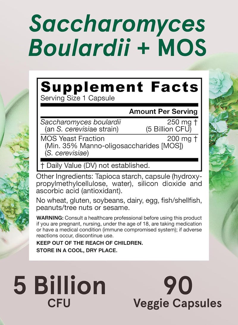 jarrow formulas Saccharomyces Boulardii Plus MOS - 90 Veggie Capsule - Image 4