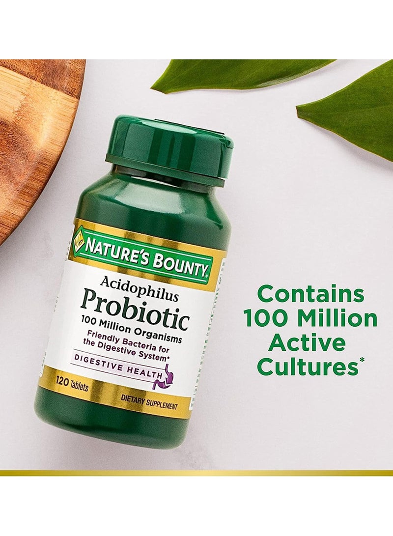 NATURE'S BOUNTY Acidophilus Probiotic Dietary Supplement - 120 Tablets  - Image 3